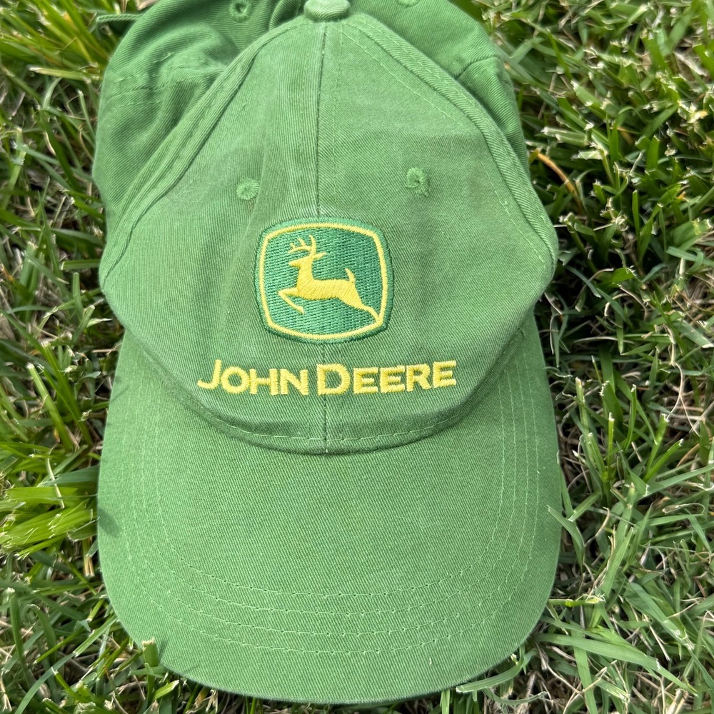 John Deere Green Baseball Cap Hat Adjustable Strapback Logo Cary Francis Group
